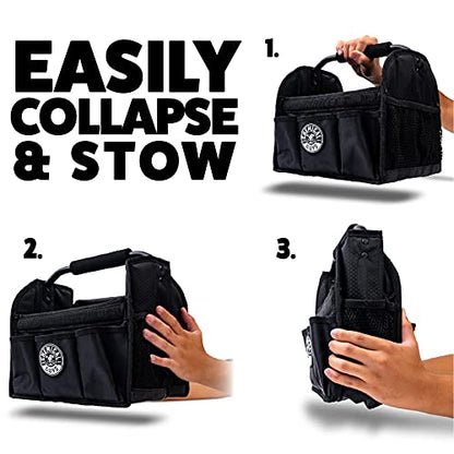 Chemical Guys Quick Load Collapsible Detailing Car Caddy Organizer & Storage – Portable Wash and Garage Organizer for Supplies, Tools and Accessories – Durable Black Design for Cars, Trucks & Home