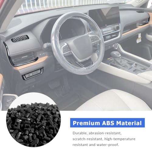 INTGET Center Console Dashboard Side Air Vent Outlet Cover for 2026 Toyota Grand Highlander Accessories 2024 2025 Interior Trim Kits with Headlight Control Switch Cover (ABS Carbon Fiber, 5PCS) - color: 5 PCS Air Vent Outlet Cover Kits