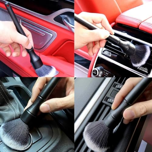 Car Interior Detailing Brush, Ultra-Soft Car Detailing Dusting Brush,Car Interior Cleaning Tool,Auto Detail Brushs Car Dash Duster Brushs for Exterior, Interior Panels, Emblems, Badges, Gauge Cluster