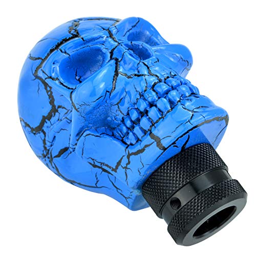 Arenbel Skeleton Car Racing Shift Stick Speed Grip Knob Skull Gear Lever Shifter Handle Fit Most Manual Auto Transmissions, Blue - color: pattern blue