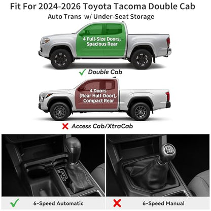 YITAMOTOR Floor Mats for Toyota Tacoma 2024 2025 2026 Double Cab Automatic, Custom Fit All Weather Anti-Slip TPE Rubber Mat, Super Duty Toyota Accessories, Tacoma TRD/SR/SR5/Limited Floor Liners Set - style: 2024-2026 | For Toyota Tacoma Double Cab Automa