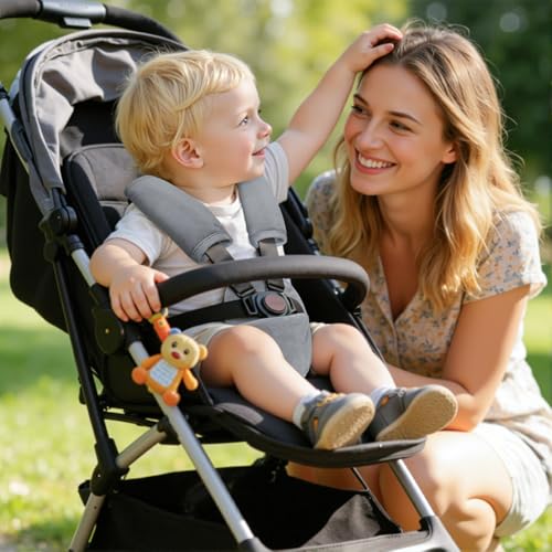 3 Pcs Car Seat Stroller Straps Pads for Baby, Newborn Soft Shoulder Strap and Crotch Covers, Universal Shoulder Straps Pads for Car Seat, Pushchair, High Chair (Grey) - color: Grey