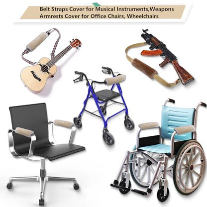 AOGELAN 2 Pack Black Fluffy Fuzzy Genuine Sheepskin Car Seat Belt Cover Pad, Seatbelt Cushion for Soft Auto Lambswool Shoulder Strap Cushion Adults (2, Black) - color: Black