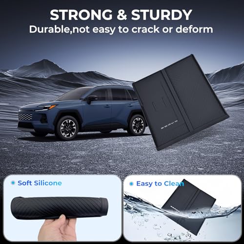 Wireless Charging Protective Mat for Toyota RAV4 2026, Center Console Interior Accessories Silicone Anti-Slip Wireless Charger Cover Pad for 2026 RAV 4, Black - style: Fits for Toyota RAV4 2026
