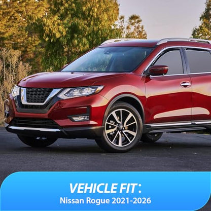 Nilight in Channel Rain Guards for Nissan Rogue 2021-2026 (NOT for Pathfinder Models) Side Window Deflectors Window Visors for Fresh Air in Rain, Highway Wind Noise Reduction-4PCS - size: Nissan Rogue 2021-2024
