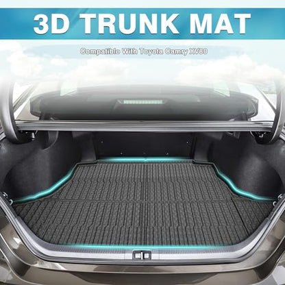Mixsuper Cargo Liner for Toyota Camry 2018-2025 (All Models Including Hybrid), Trunk Mat for Toyota Camry Accessories Cargo Mat Rear Trunk Liner Black - size: Fit for Toyota Camry | 2018-2025