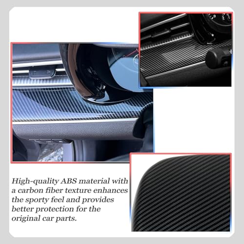 Center Contro Side Trim, for Kia K5 2021 2022 2023 2024, Dashboard Center Contro Trim Car Sport Accessories - Carbon Fiber - color: carbon fiber