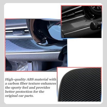 Center Contro Side Trim, for Kia K5 2021 2022 2023 2024, Dashboard Center Contro Trim Car Sport Accessories - Carbon Fiber - color: carbon fiber