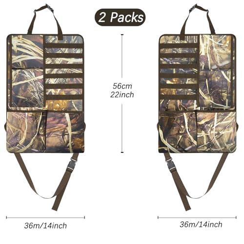 Car Seat Back Gun Rack, 2 Pack Automotive Truck Racks for Hunting Gear, Seat Back Gun Sling Holder with Storage Pockets for Truck SUV - color: Style 1