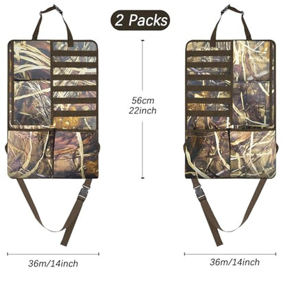 Car Seat Back Gun Rack, 2 Pack Automotive Truck Racks for Hunting Gear, Seat Back Gun Sling Holder with Storage Pockets for Truck SUV - color: Style 1