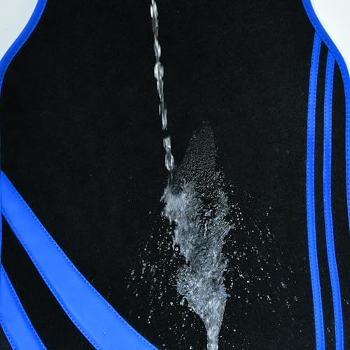 CAR PASS Faux Leather Car Mats Blue Edge Waterproof Car Floor Mats Car Carpet Mats 4 Pieces with Double Stitch Line Anti-Slip Backing Design, Universal Fit for Most Vehicles,SUVs,Sedan,Vans - color: Black Blue