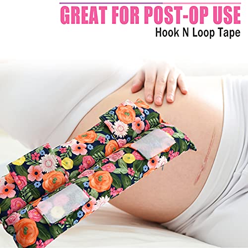 Hysterectomy Pillow Abdominal Post Surgery Pillows with Pocket Comfort for Ice Heat Packs Tummy Tuck Belly Incision Recovery Seatbelt Gifts Women Patients (Painting Flower) - color: Painting
