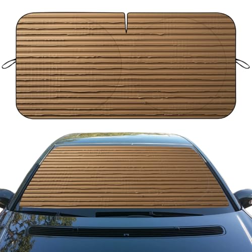 Funny Car Window Sun Shield Novelty Empty Cardboard Box Corrugated Front Window Sun Shade Blocks UV Rays Sun Visor Protector for Car Sedan Truck SUV Accessories 59" X 31" - color: Funny_14, size: 59"L x 31.5"W