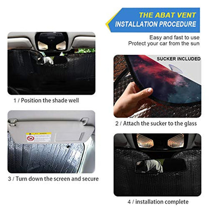 3D Metal Skull Car Windshield Sunshade Foldable Reflective Sun Shade Blocks UV Rays - color: Skull 2