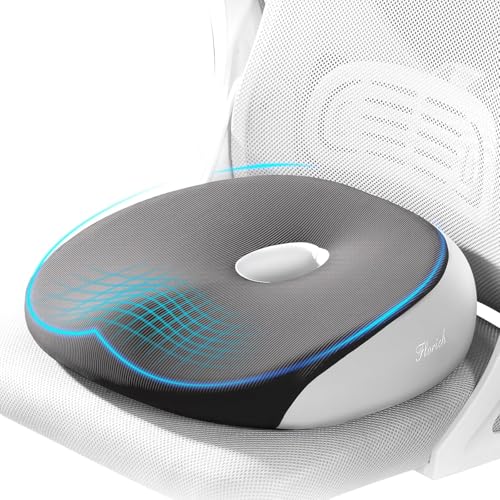 FLORICH Seat Cushion, Memory Foam Cushion for Office Chair, Ergonomic Office Seat Chair Cushion for Relieving Sciatica, Soft & Breathable Car Seat Cushion - Gray - color: A-seat Cushion-gray