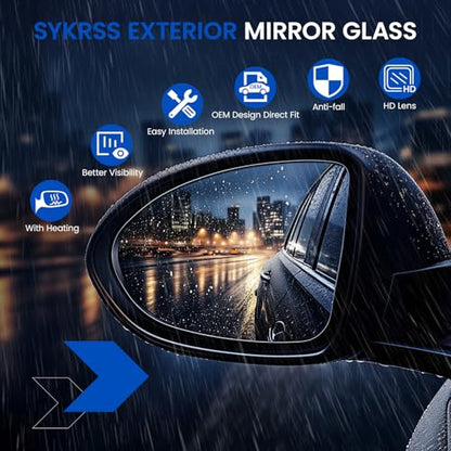 Passenger Right Side Lower Mirror Glass 68067730AA Compatible With Dodge Ram 1500 2500 3500 4500 5500 Towing Mirror 2010-2018, RH Side View Lower Convex Glass with Rear Mounting Bracket - style: Passenger Side Lower Mirror (Right)