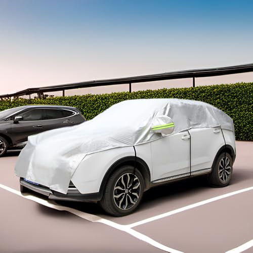 Half Car Cover All Weather Car Body Cover Sunshade Cover Snow Cover Waterproof Snowproof Universal 210D Oxford Fabric (Fit Hatchback Length 158'' to 173'') - size: Fit Hatchback Length 158'' to 173''