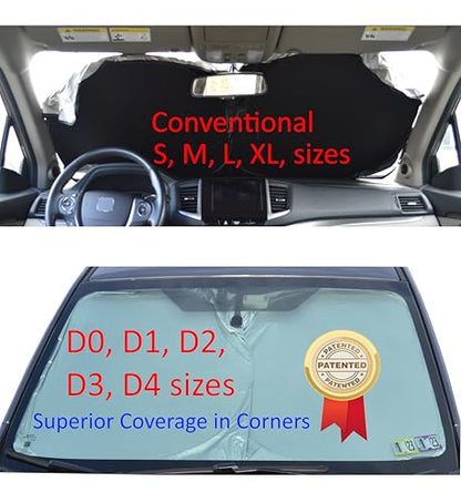 Car Windshield Shade Sunshade for Windshield car Windshield Sun Shade Shades for Front Windows Sun Visor for car Windshield (XL) - size: XL