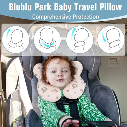 Baby Travel Pillow Upgraded, Soft Baby Head Support Pillow for Newborn Toddler, Babies Neck Car Seat, Pushchair and Strollers, Flower - color: Flower