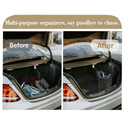 Ginsco 2Packs 4 Gallons New Leakproof Car Trash Can, Large Trash Can Pop-up Collapsible Hanging Car Trash Bin, Waterproof PEVA Liner Open-Top Garbage Can for Home Office Camping - size: 4 Gallons