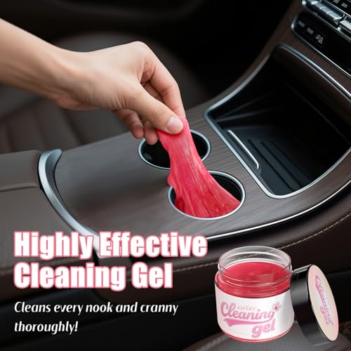 ASFSKY Car Cleaning Gel (Pink,Sakura) Cleaning Putty Universal Dust Cleaning Car Interior Cleaner Keyboard Dust Remover Car Slime Gifts for Men Women girl（1 pack） - color: Pink