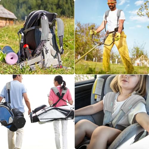ZINZ 2-Pack Universal Shoulder Pad with Ultra Thick Cushion for Bag Luggage Bag Crossbody, Plus Long & Anti-Slip & Breathable,Grey - color: Grey