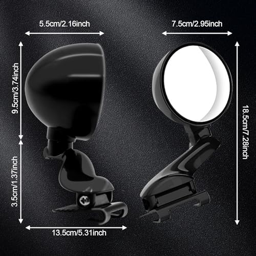 Blind Spot Mirror Adjustable 360 Degree Car Side Mirror, HD Glass Rear View Exterior Accessories Frame Thickness Less than 5MM for Car SUV (long-armed Right) - style: long-armed Right
