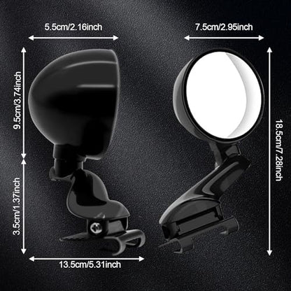 Blind Spot Mirror Adjustable 360 Degree Car Side Mirror, HD Glass Rear View Exterior Accessories Frame Thickness Less than 5MM for Car SUV (long-armed Right) - style: long-armed Right