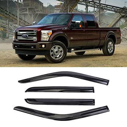 94975 Rain Guards for Trucks Window Visors 2015-2022 F0RD F150 Super/Crew Cab Window Deflectors,Vent Window Visors,4 PCS - size: 2015-2022 Ford F-150 Super/Crew Cab