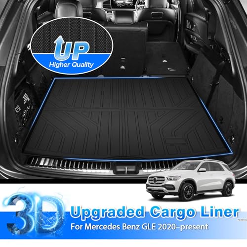 GLE350 Floor Mats - Fit for Mercedes Benz GLE 2020-2025 2026 (No for Coupe/AMG), All Weather Floor Mats & Cargo Liner for GLE350/GLE450 Accessories, Heavy Duty Waterproof - size: 4)Mercedes GLE/GLE 350/GLE 450【20-25】