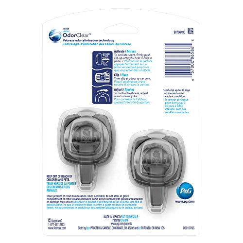 Febreze Car Vent Clips Air Freshener - Gain Original - 2 ct - size: 0.07 Ounce (Pack of 2)