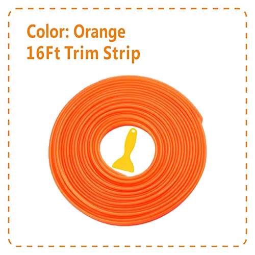 Orange Car Interior Decorative Molding Door Panel Dashboard Gap Trim Strip (16Ft) - size: 16Ft