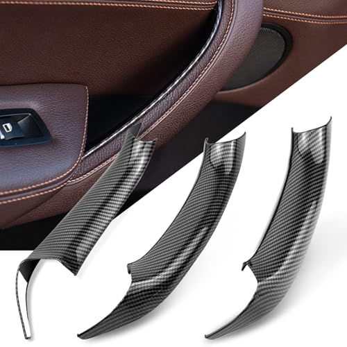 Jaronx Compatible with BMW X3/X4 Door Handle Covers, 3PCS Left/Right Interior Door Pull Handle Covers for BMW X3 F25 2010-2016, X4 F26 2014-2017 (Carbon Fiber Pattern) - color: Carbon, size: 3PCS