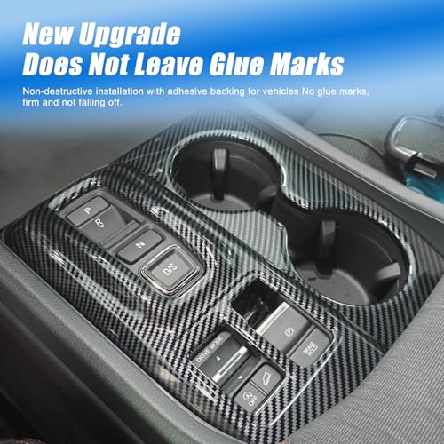 Gear Shift Panel Cover Trim Compatible with Honda Pilot 2023-2025/ Honda Passport 2026 Accessories, ABS Center Consoles Cup Holder Panel Cover Protector, 1PCS (Carbon Fiber Pattern) - color: Gear Shift Panel Cover