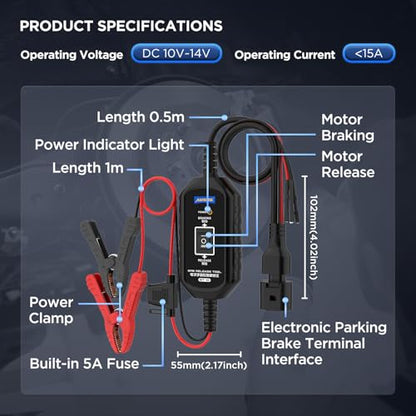 AUTOOL EPB Emergency Release Tool, Dual-Channel Brake & Reverse Control for Electronic Parking Brake Release and Reset, Electronic Parking Brake Tool