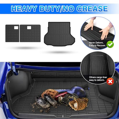 K4 Cargo mat - Trunk Mat for Kia K4 2025 2026, All Weather Trunk Mat for K4 Accessories, Heavy Duty Rubber Mats, Car Accessories - size: 4)Kia K4 25-26
