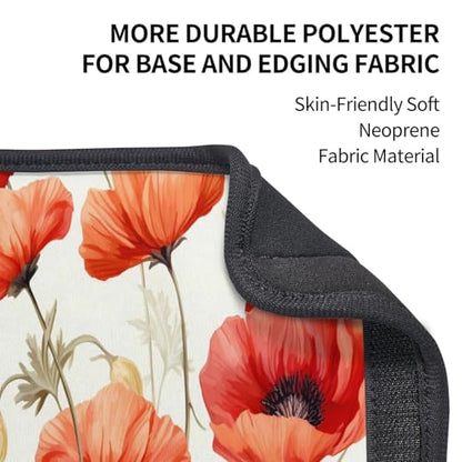 Seat Belt Cover Pad Retro Red Poppy Flower Soft Safety Car Automotive Seat Belt Pads Cushion Shoulder Strap Covers for Cars or Bags, 2 Pcs - color: Retro Red Poppy Flower