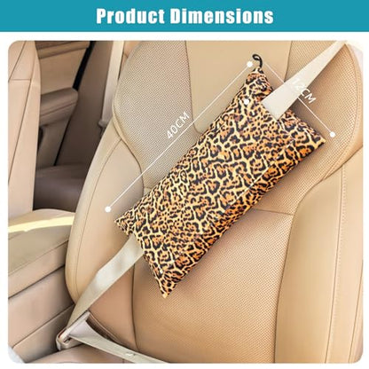 Super Soft Seatbelt Pillow, Seat Belt Pillow for Mastectomy Post-Surgery, Seat Belt Cushion for Heart Surgery Recovery, Hysterectomy Abdominal Incision Recovery Seatbelt (Leopard, Large) - color: Leopard