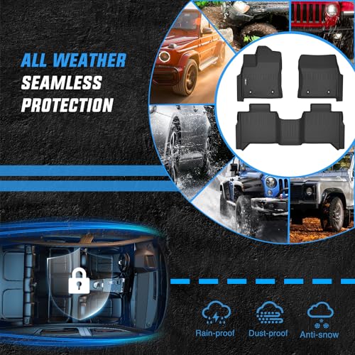 Nilight TPE Floor Mats for Toyota Tundra CrewMax Cab Only 2022 2023 2024 2025 2026 All Weather Custom Fit Heavy Duty Floor Liners - size: 2022-2026 Toyota Tundra|CrewMax Cab