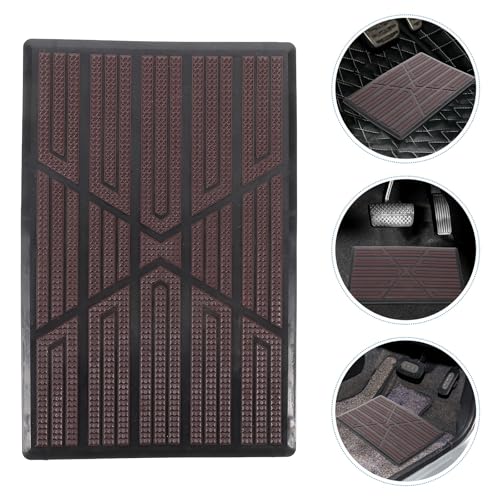 UKCOCO Car Floor Mat with Anti-Slip Pedal Pad, Full Coverage Plastic Automotive Floor Liner Rug for Cars and Suvs, Rear Cargo Protection Mat for Vehicle Interior
