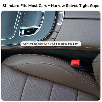 Givifive Car Seat Gap Filler Set of 2, Soft Foam Multifunctional Seat Side Gap Filler with Organizer & Hook Function, 3in1 Gap Stopper Universal Fit Car SUV Truck Fill The Gap Between Seat & Console - color: Beige, size: Most Cars – Standard