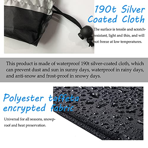 ASUBHA 2PCS Side Mirror Covers, Car Mirror Protector, Waterproof Snow Rearview Cover Protects from Ice Snow Frost Dew Rain Bird Poop, Car Accessories Auto Rearview Protection Cover for Most Vehicles