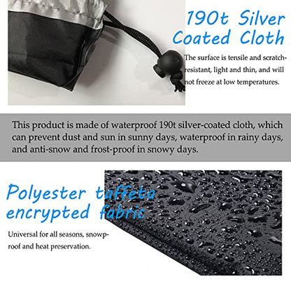 ASUBHA 2PCS Side Mirror Covers, Car Mirror Protector, Waterproof Snow Rearview Cover Protects from Ice Snow Frost Dew Rain Bird Poop, Car Accessories Auto Rearview Protection Cover for Most Vehicles