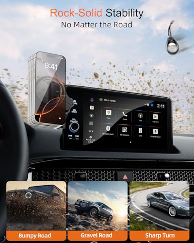 pop-tech Magnetic Phone Holder for Honda Civic 11th Gen 2022 2023 2024 2025 2026, 360° Car Screen Phone Mount Made for Civic Hatchback Sedan Touchscreen, Compatible with Magsafe iPhone Accessories - style: for 2022-2026 Civic