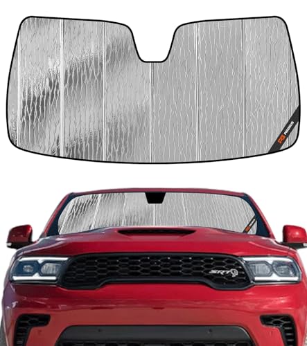 Pigenius Windshield Sunshade for Dodge Durango 2021-2026 Front Window Shade - AstraGuard - color: Silver, size: 2021-2026 Durango