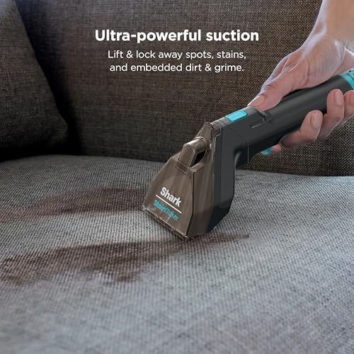 Shark StainStriker Portable Carpet & Upholstery Cleaner with On-Board Self-Cleaning, Spot, Stain, & Odor Eliminator, Includes 2 Cleaning Tools, 2 Cleaning Solutions, Charcoal, PX221BRN - style: StainStriker w/ Onboard Self-Cleaning