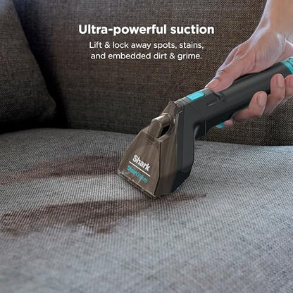 Shark StainStriker Portable Carpet & Upholstery Cleaner with On-Board Self-Cleaning, Spot, Stain, & Odor Eliminator, Includes 2 Cleaning Tools, 2 Cleaning Solutions, Charcoal, PX221BRN - style: StainStriker w/ Onboard Self-Cleaning
