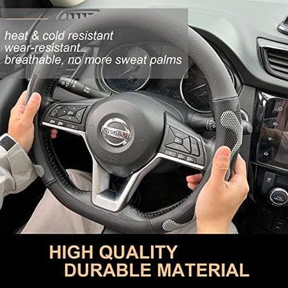 PINCTROT D Shaped Comfy Grip Steering Wheel Cover, Anti-Slip Design, Flat Bottom 14.5-15 Inch(Silicone Gray) - color: 4.Gray, size: D Shaped/Flat Bottom[14 1/2''-15'']
