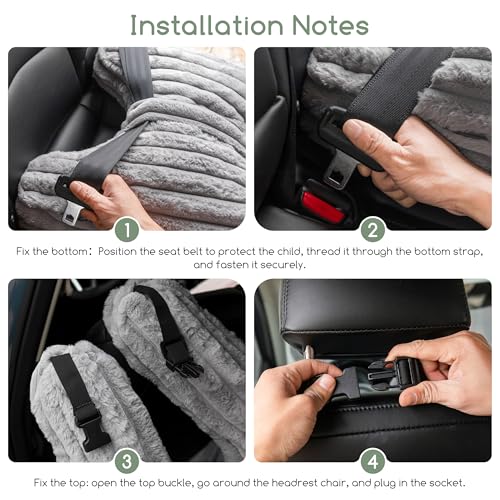 HIGOGOGO Washable Travel Pillow, Car Pillow for Kids & Adults, Upgraded Travel Pillows with Removable Soft Cover and High-Support Foam, Fix Neck and Body Sitting/Sleeping on The Trip, Dark Grey - color: A-dark Grey