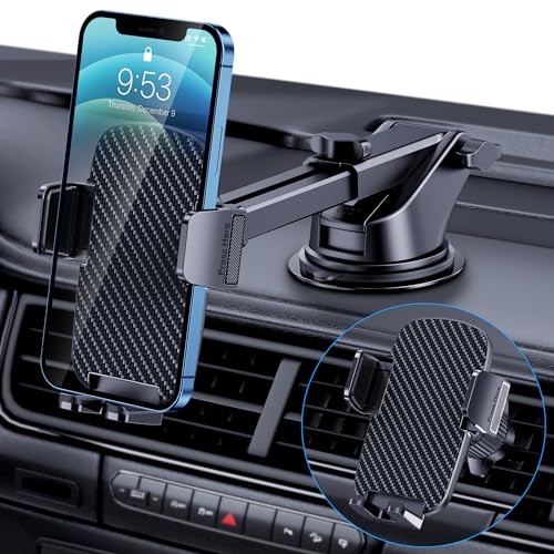 TICILFO Car Phone Holder [Military-Grade Suction] Phone Stand for Car [Super Stable] Automobile Car Mount for iPhone Universal Accessories Air Vent Dashboard Windshield Mount Fit Vehicle Accessories - style: Modle-A